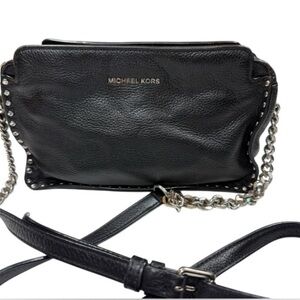 Michael Kors Black Leather Crossbody Bag